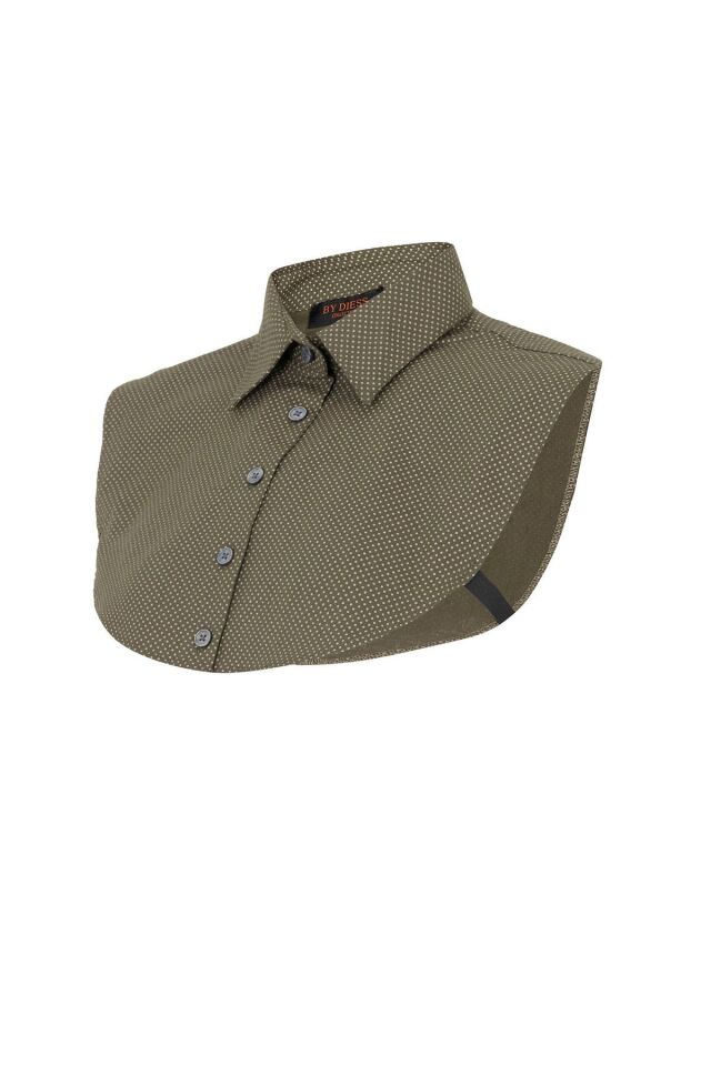 Haki Puantiyeli Kadın Iç Crop Gömklek haki puantiyeli - XL