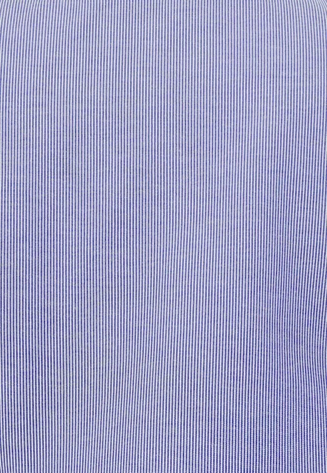 MAVİ ÇİZGİLİ BAYAN CROP GÖMLEK